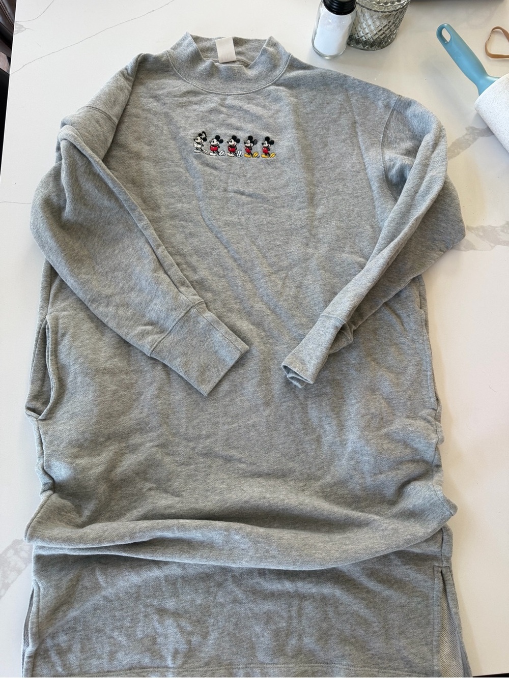 UNIQLO Mickey Mouse Sweat Dress XS Gray